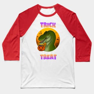 Trick Rawr Treat Halloween T. rex Baseball T-Shirt